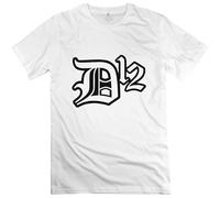 paosijie Men's D12 Logo T Shirt White L