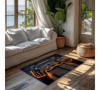 PAOSYTQQ Full marks for creativity! Gamepad carpet, suitable for living room bedroom gaming room, machine washable is great 80x120cm