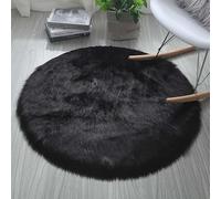 PAOSYTQQ Imitating fluffy wool carpet, living room carpet, artificial fur circular mat, room plush carpet, home bedroom decoration, fluffy carpet 60 Circle