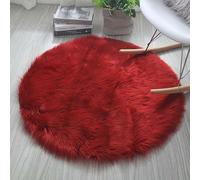 PAOSYTQQ Imitating fluffy wool carpet, living room carpet, artificial fur circular mat, room plush carpet, home bedroom decoration, fluffy carpet 60 Circle