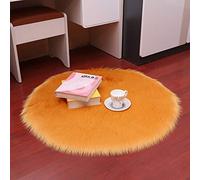 PAOSYTQQ Imitating wool circular mats for living room and bedroom decoration, carpet and floor mats 60 Circle