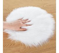 PAOSYTQQ Imitating wool circular mats for living room and bedroom decoration, carpet and floor mats 60 Circle