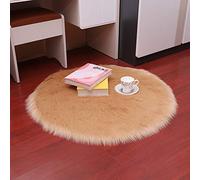 PAOSYTQQ Imitating wool circular mats for living room and bedroom decoration, carpet and floor mats 60 Circle