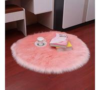 PAOSYTQQ Plush round carpet sheep solid color living room home decoration bedroom floor mat bedroom fluffy fur carpet 60 Circle