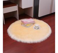 PAOSYTQQ Simulated wool carpet, circular soft chair cover, warm carpet mat, home textile carpet, gift, solid color 60 Circle