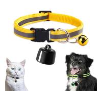PAOUWJXNC Cat Tracker, Cat Tracker Collar, Pet GPS Tracker for Cats Dog, Dog Tracker with No Monthly Fees, Compatible with iOS/Android, GPS Tracking Device (Yellow)