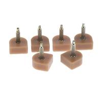Paowsietiviity 3 Pairs High Heel Plates Shoe DIY Repair Tip Replacement 14x14mm Apricot