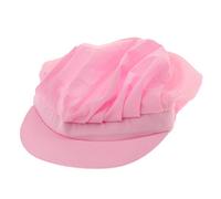 Paowsietiviity Cook Adjustable Men Women Kitchen Baker Chef Elastic Cap Hat Catering Pink B