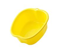 Paowsietiviity Foot Tub Large Plastic Portable Foot Bath SPA Basin for Toe Nails and Ankles Yellow, 37.3 x 33 x 15cm