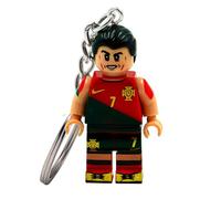 PAP Products Custom Ronaldo Keychain - Portugal 2022 Jersey - Distinctive Block-Style Aesthetic - Ronaldo Stuff for Fans, Red, S