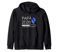 Papà 2026 Loading Annuncio Gravidanza Bimbo Maschio Zip Hoodie