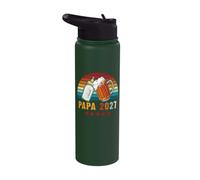 Papa 2027 Daddy Baby Reveal Going to Be A Dad Stainless Steel Insulated Water Bottle