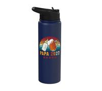 Papa 2027 Daddy Baby Reveal Going to Be A Dad Stainless Steel Insulated Water Bottle