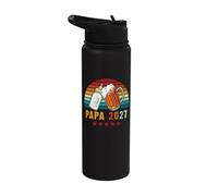 Papa 2027 Daddy Baby Reveal Going to Be A Dad Stainless Steel Insulated Water Bottle