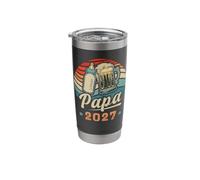 Papa 2027 Future Dad Reveal Expecting Daddy Stainless Steel Insulated Tumbler