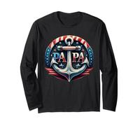 Papa - Anchor Of Our Life , Tribute To Dad Fathers Day Merch Long Sleeve T-Shirt