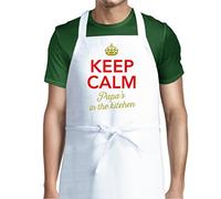 Papa Apron, Papa Cooking Gift, ‘Keep Calm Papa’s in The Kitchen’, Personalized Papa Gift, Cooking Apron for Men, Birthday Gift for Papa!
