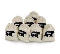 Papa Bear 8 Pcs Drawstring Pouches Cute Jewelry Pouches Sachet Bag Gifts Bags for Party Home Supplies