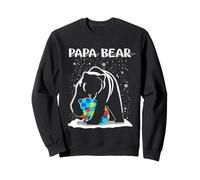 Papa Bear Autism Awareness Puzzle Gift For Grandpa Family Sweatshirt