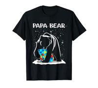 Papa Bear Autism Awareness Puzzle Gift For Grandpa Family T-Shirt