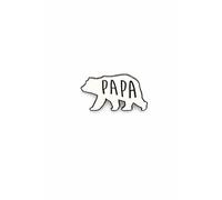 Papa Bear Enamel Pin - Cute Bear Brooch - Father’s Day Gift for Dad - White Bear Lapel Pin