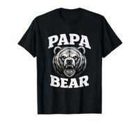 Papa Bear Grizzly Head Proud Strong Fathers Day Appreciation T-Shirt