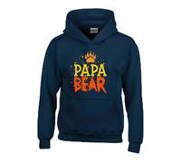 Papa Bear Hoodie, Funny Fairy Tale Three Bears Goldy Father's Day Hooded Sweatshirt, Gift Unisex Top(XXL, Navy)