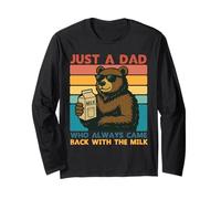 Papa Bear Just a Dad who always came back with the milk Long Sleeve T-Shirt