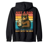 Papa Bear Just a Dad who always came back with the milk Zip Hoodie