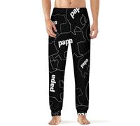 Papa Bear Men's Pajamas Soft Sleep Pants Sleepwear Casual Sweatpants for Home L