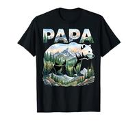 Papa Bear Mountain Forest Outdoor Dad T-Shirt