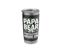Papa Bear Protective Mode on Funny Dad Life Stainless Steel Insulated Tumbler