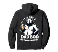 Papa Bear Security Not A Dad Bod Father Figure ART ON BACK Pullover Hoodie