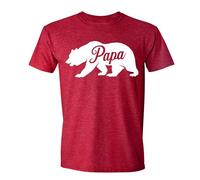 Papa Bear T-Shirt Funny T Shirt for Men Fathers Day Shirt Sarcastic Graphic Dad Mens Birthday Gift Ideas, Burgundy Heather, Large