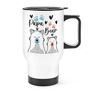 Papa Bear Travel Mug Cup with Handle