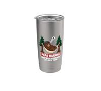 Papa Bear Warning May Nap Suddenly At Any Time Stainless Steel Insulated Tumbler