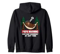 Papa Bear Warning May Nap Suddenly At Any Time Zip Hoodie