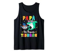 Papá del Pequeño Tiburón hijo cumpleaños tiburón Tank Top