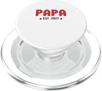 Papa Est. 2027 Flowers Mother's Day Expecting New Baby PopSockets PopGrip for MagSafe