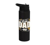 Papa Father - Dad Can Fix Anything But WiFi Stainless Steel Insulated Water Bottle