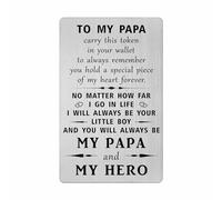 Papa Fathers Day Card from Grandson Son - Papa Birthday Gifts from Grandson, Papas Christmas Presents