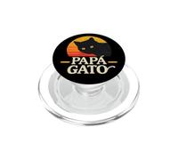 Papa Gato Cat Dad Daddy Mexican Latino Vintage Retro 80s 90s PopSockets PopGrip for MagSafe