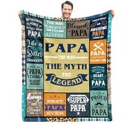 Papa Gifts,Gifts for Papa,Papa Gifts from Grandkids,Papa Christmas Birthday Gifts,Best Great Papa Gifts,Birthday Gifts for Papa,Dad,Father,Daddy,Papa Gifts Ideas,Soft Papa Throw Blanket 60"x50"