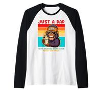 Papa Gorilla, Just A Dad who always came back with the milk Raglan Baseball Tee