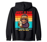 Papa Gorilla, Just A Dad who always came back with the milk Zip Hoodie