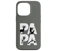 Papa Hunting Silhouette Dad Deer Duck Hunter Crossbow Rifle Case for iPhone 13 Pro