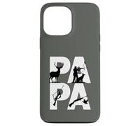 Papa Hunting Silhouette Dad Deer Duck Hunter Crossbow Rifle Case for iPhone 13 Pro Max