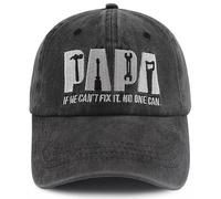 Papa If He Can't Fix It No One Can, Papa Tools Hat for Men Dad Baseball Cap, Papa Tools Black, One size