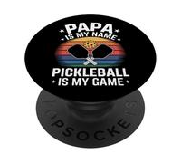 Papa Is My Name Pickleball Paddle Fan PopSockets Adhesive PopGrip