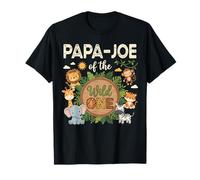 PAPA-Joe of the Wild One Safari First Birthday T-Shirt